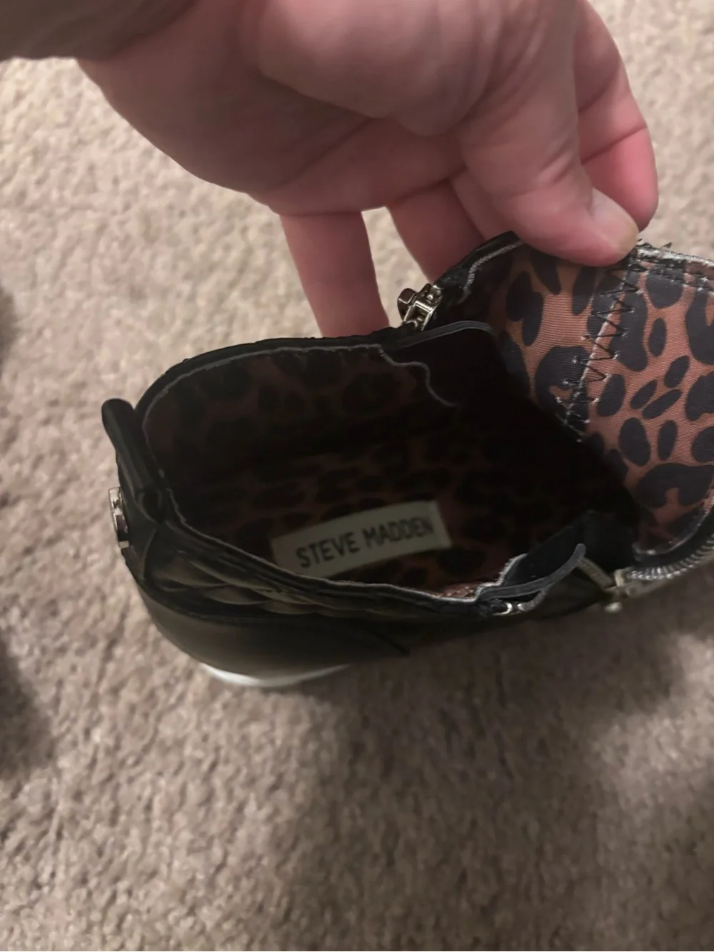 Steve Madden Euriah Quilted High-Top Wedge Sneakers — Black size 5